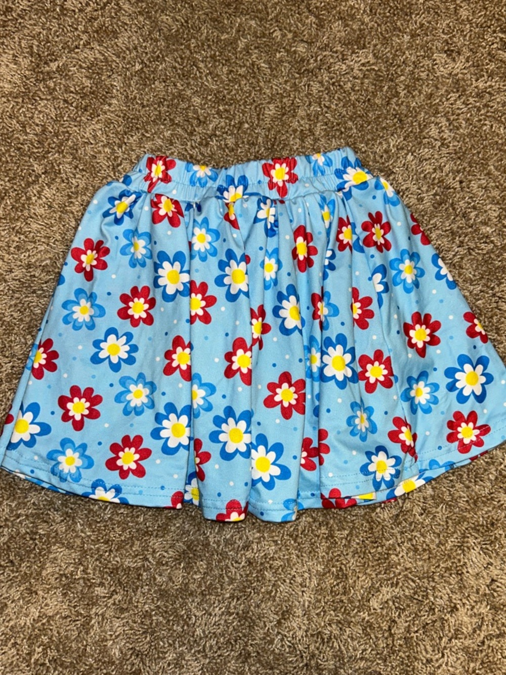 Girls Patriotic Floral Skort Size 3/4